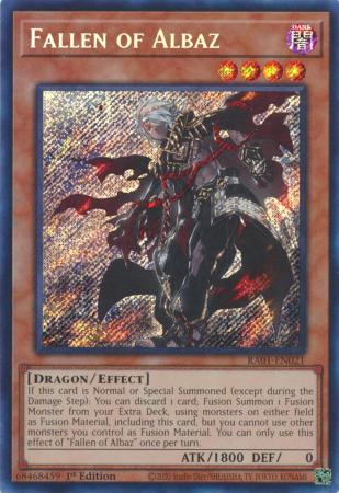 Fallen of Albaz RA01 EN021 Secret Rare 25th Anniversary Rarity Collection Singles Fallen of Albaz RA01 EN021 Secret Rare 25th Anniversary Rarity Collection Singles
