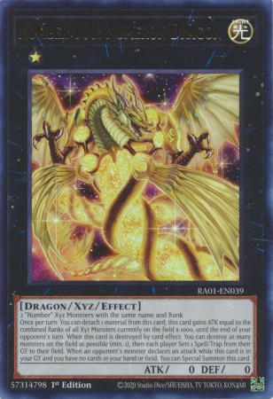 Number 100 Numeron Dragon RA01 EN039 Ultra Rare Number 100 Numeron Dragon RA01 EN039 Ultra Rare