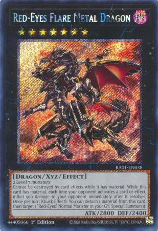 Red Eyes Flare Metal Dragon RA01 EN038 Platinum Secret Rare 25th Anniversary Rarity Collection Singles Red Eyes Flare Metal Dragon RA01 EN038 Platinum Secret Rare 25th Anniversary Rarity Collection Singles