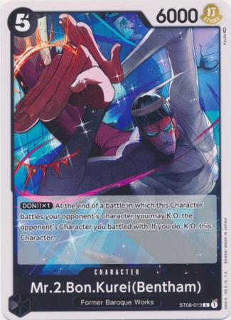 Mr 2 Bon Kurei Bentham ST08 002 Common Starter Deck 8 Monkey D Luffy Singles Mr 2 Bon Kurei Bentham ST08 002 Common Starter Deck 8 Monkey D Luffy Singles