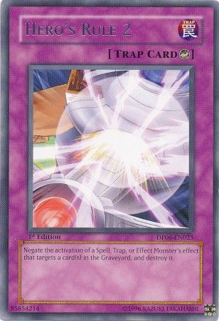 Hero s Rule 2 DP06 EN025 Rare 1st Edition Duelist Pack Jaden Yuki 3 1st Edition Singles Hero s Rule 2 DP06 EN025 Rare 1st Edition Duelist Pack Jaden Yuki 3 1st Edition Singles
