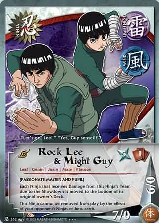 Rock Lee Might Guy Passionate Master Pupil N 262 Super Rare Rock Lee Might Guy Passionate Master Pupil N 262 Super Rare
