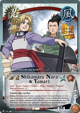 Shikamaru Nara Temari Strong Arm Tactics N 264 Super Rare Shikamaru Nara Temari Strong Arm Tactics N 264 Super Rare