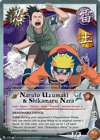 Naruto Uzumaki Shikamaru Nara Reasonable Choice N 278 Super Rare Naruto Battle of Destiny Naruto Uzumaki Shikamaru Nara Reasonable Choice N 278 Super Rare Naruto Battle of Destiny