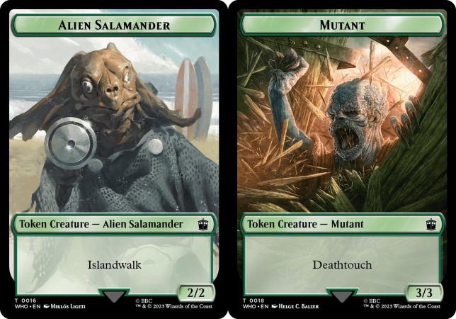 Alien Salamander Mutant Double Sided Token 0016 0018 Alien Salamander Mutant Double Sided Token 0016 0018
