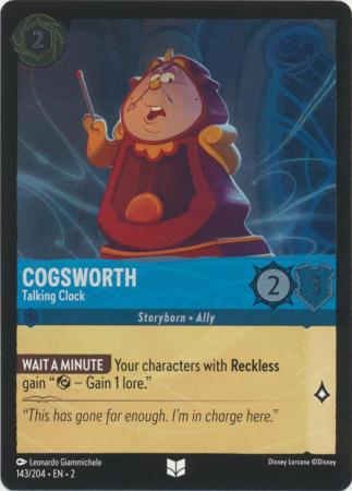 Cogsworth - Rise of the Floodborn Foil - Lorcana | TrollAndToad