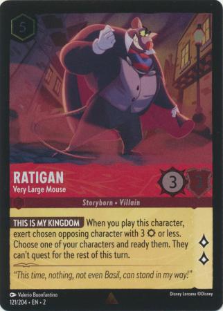 Ratigan - Rise of the Floodborn Foil - Lorcana | TrollAndToad