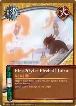 Fire Style Fireball Jutsu J US054 Uncommon Fire Style Fireball Jutsu J US054 Uncommon