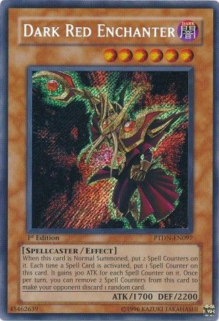 Dark Red Enchanter PTDN EN097 Secret Rare 1st Edition Dark Red Enchanter PTDN EN097 Secret Rare 1st Edition