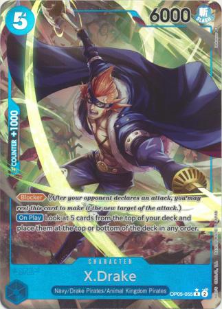 X Drake Alternate Art Rare OP05 055 Foil X Drake Alternate Art Rare OP05 055 Foil