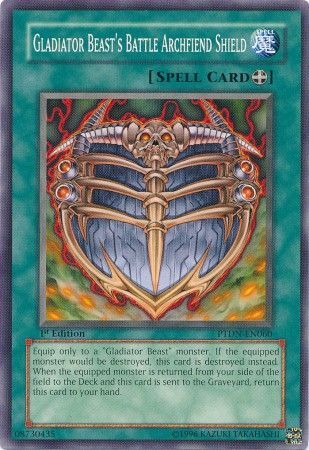 Gladiator Beast s Battle Archfiend Shield PTDN EN060 Common 1st Edition Gladiator Beast s Battle Archfiend Shield PTDN EN060 Common 1st Edition