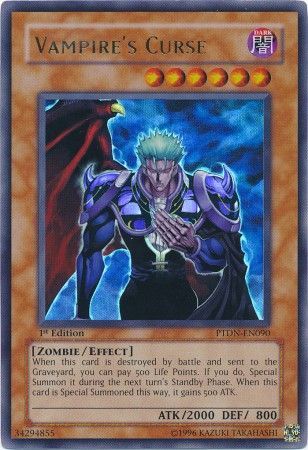 Vampire s Curse PTDN EN090 Ultra Rare 1st Edition Vampire s Curse PTDN EN090 Ultra Rare 1st Edition
