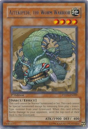 Aztekipede The Worm Warrior PTDN EN089 Rare 1st Edition Aztekipede The Worm Warrior PTDN EN089 Rare 1st Edition