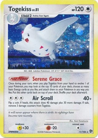 Togekiss 11 106 Holo Rare Diamond Pearl Great Encounters Singles Togekiss 11 106 Holo Rare Diamond Pearl Great Encounters Singles