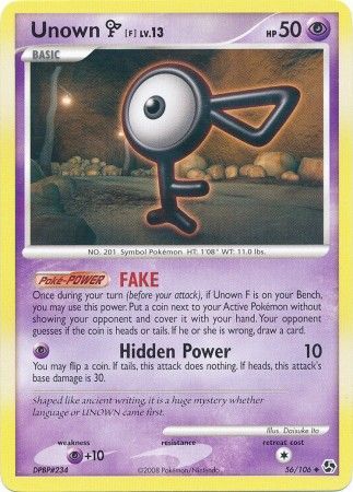 Unown F - Great Encounters Pokémon card 56/106