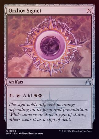 Orzhov Signet 0263 Foil Ravnica Remastered Foil Singles Orzhov Signet 0263 Foil Ravnica Remastered Foil Singles