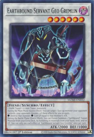 Earthbound Servant Geo Gremlin MZMI EN032 Rare 1st Edition Earthbound Servant Geo Gremlin MZMI EN032 Rare 1st Edition