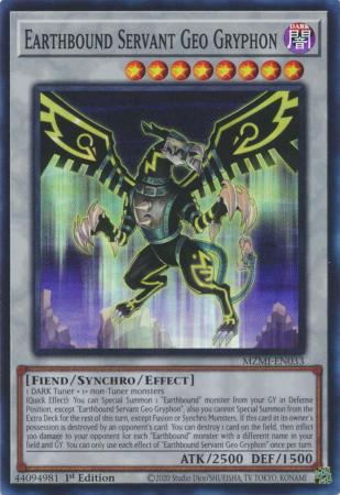 Earthbound Servant Geo Gryphon MZMI EN033 Super Rare 1st Edition Earthbound Servant Geo Gryphon MZMI EN033 Super Rare 1st Edition