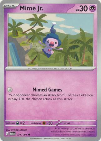 Mime Jr 031 091 Common Scarlet Violet Paldean Fates Singles Mime Jr 031 091 Common Scarlet Violet Paldean Fates Singles