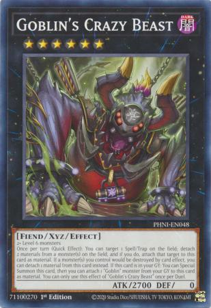 Goblin s Crazy Beast PHNI EN048 Common 1st Edition Goblin s Crazy Beast PHNI EN048 Common 1st Edition
