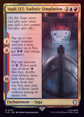 Vault 112 Sadistic Simulation 0123 Foil Universes Beyond Fallout Collector Booster Foil Singles Vault 112 Sadistic Simulation 0123 Foil Universes Beyond Fallout Collector Booster Foil Singles