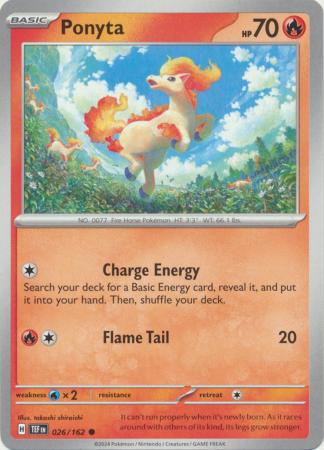 Ponyta 026 162 Common Scarlet Violet Temporal Forces Singles Ponyta 026 162 Common Scarlet Violet Temporal Forces Singles