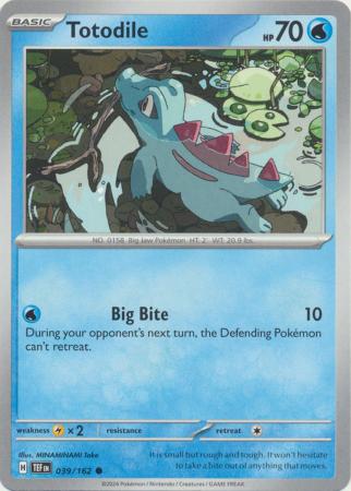Totodile 039 162 Common Scarlet Violet Temporal Forces Singles Totodile 039 162 Common Scarlet Violet Temporal Forces Singles