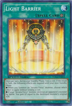 Light Barrier SGX4 ENB12 Common 1st Edition Speed Duel GX Midterm Destruction Singles Light Barrier SGX4 ENB12 Common 1st Edition Speed Duel GX Midterm Destruction Singles