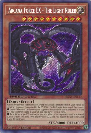 Arcana Force EX The Light Ruler SGX4 ENB10 Secret Rare 1st Edition Speed Duel GX Midterm Destruction Singles Arcana Force EX The Light Ruler SGX4 ENB10 Secret Rare 1st Edition Speed Duel GX Midterm Destruction Singles