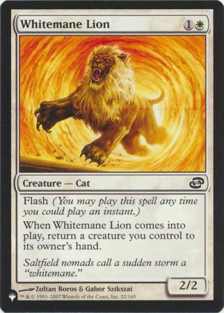 Whitemane Lion 22 165 The List The List Singles