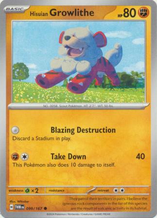Hisuian Growlithe 099 167 Common Hisuian Growlithe 099 167 Common