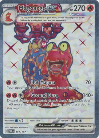 Magcargo ex 191 167 Full Art Secret Rare Scarlet and Violet Twilight Masquerade Singles Magcargo ex 191 167 Full Art Secret Rare Scarlet and Violet Twilight Masquerade Singles