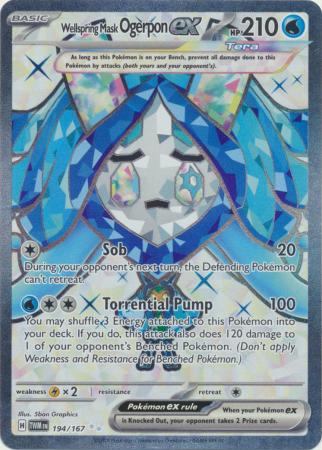 Wellspring Mask Ogerpon ex 194 167 Full Art Secret Rare Scarlet and Violet Twilight Masquerade Singles