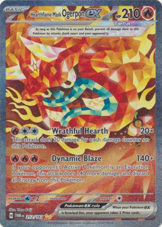 Hearthflame Mask Ogerpon ex 212 167 Special Illustration Rare Scarlet and Violet Twilight Masquerade Singles Hearthflame Mask Ogerpon ex 212 167 Special Illustration Rare Scarlet and Violet Twilight Masquerade Singles