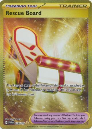 Rescue Board 225 167 Gold Secret Rare Scarlet and Violet Twilight Masquerade Singles Rescue Board 225 167 Gold Secret Rare Scarlet and Violet Twilight Masquerade Singles