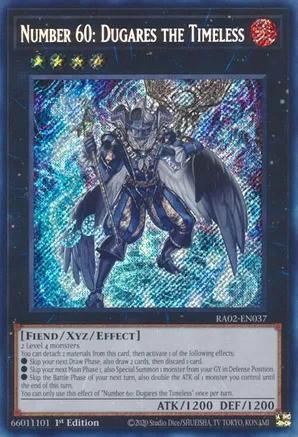 Number 60 Dugares the Timeless RA02 EN037 Secret Rare 1st Edition Rarity Collection II Singles Number 60 Dugares the Timeless RA02 EN037 Secret Rare 1st Edition Rarity Collection II Singles