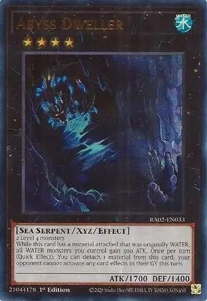 Abyss Dweller RA02 EN033 Ultra Rare 1st Edition Abyss Dweller RA02 EN033 Ultra Rare 1st Edition