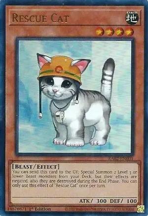 Rescue Cat RA02 EN001 Ultra Rare 1st Edition Rescue Cat RA02 EN001 Ultra Rare 1st Edition