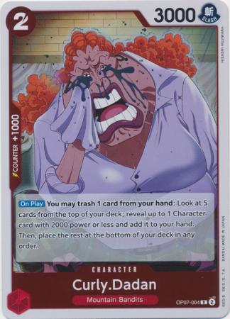 Curly Dadan OP07 004 Rare Foil Curly Dadan OP07 004 Rare Foil