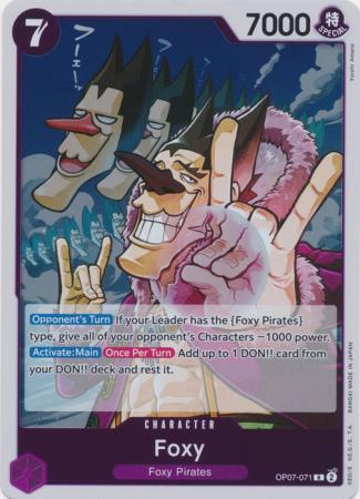 Foxy OP07 071 Rare Foil Foxy OP07 071 Rare Foil