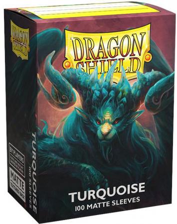 Dragon Shield Matte Turquoise 100ct Standard Size Sleeves AT 11055 Dragon Shield Matte Turquoise 100ct Standard Size Sleeves AT 11055
