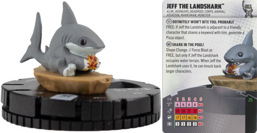 Jeff the Landshark 011 Common Deadpool Weapon X Heroclix Jeff the Landshark 011 Common Deadpool Weapon X Heroclix