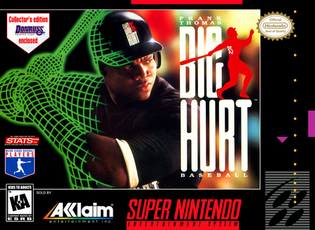 Frank Thomas Big Hurt Baseball SNES Super Nintendo SNES Frank Thomas Big Hurt Baseball SNES Super Nintendo SNES