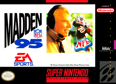 Madden NFL 95 SNES Super Nintendo SNES Madden NFL 95 SNES Super Nintendo SNES