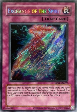 Exchange of the Spirit RP01 EN099 Secret Rare Reprint Exchange of the Spirit RP01 EN099 Secret Rare Reprint
