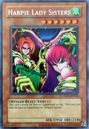Harpie Lady Sisters RP01 EN026 Rare Reprint Harpie Lady Sisters RP01 EN026 Rare Reprint