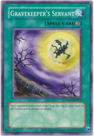 Gravekeeper s Servant RP01 EN055 Common Reprint Gravekeeper s Servant RP01 EN055 Common Reprint