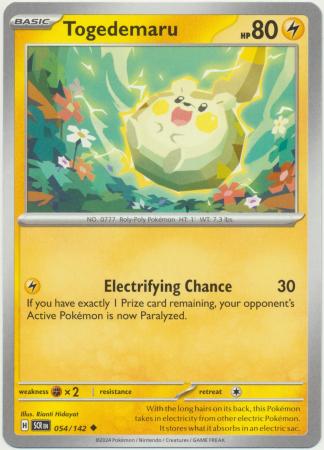 Togedemaru 054 142 Uncommon Scarlet Violet Stellar Crown Singles Togedemaru 054 142 Uncommon Scarlet Violet Stellar Crown Singles