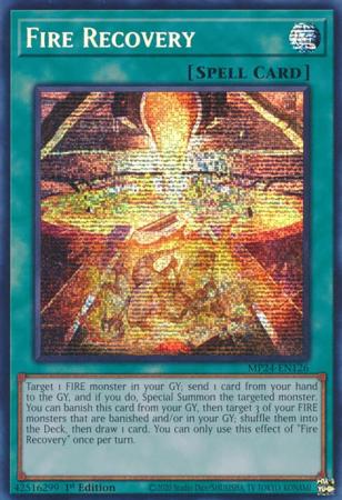 Fire Recovery MP24 EN126 Prismatic Secret Rare 1st Edition Mega Tin 2024 Dueling Mirrors Singles Fire Recovery MP24 EN126 Prismatic Secret Rare 1st Edition Mega Tin 2024 Dueling Mirrors Singles