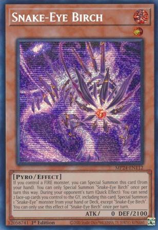 Snake Eye Birch MP24 EN112 Prismatic Secret Rare 1st Edition Mega Tin 2024 Dueling Mirrors Singles Snake Eye Birch MP24 EN112 Prismatic Secret Rare 1st Edition Mega Tin 2024 Dueling Mirrors Singles